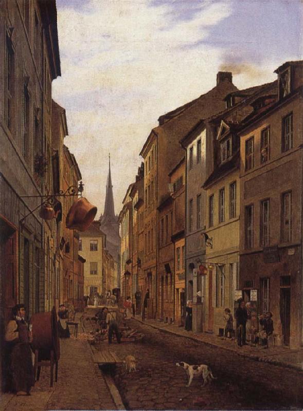 Eduard Gaertner Parochialstrabe oil painting image